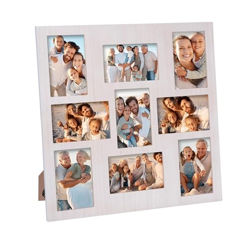 4×6-Collage-Picture-Frames-9-Opening-Picture-Collage-Frame-Wall-Decor-Frame-for-Family-Photos-Multi-Photo-Display-for-Gallery-Style-Perfect-for-Hanging-or-Tabletop-Use-White 4×6 Collage Picture Frames 9 Opening Picture Collage Frame Wall Decor Frame for Family Photos Multi Photo Display for Gallery Style Perfect for Hanging or Tabletop Use White