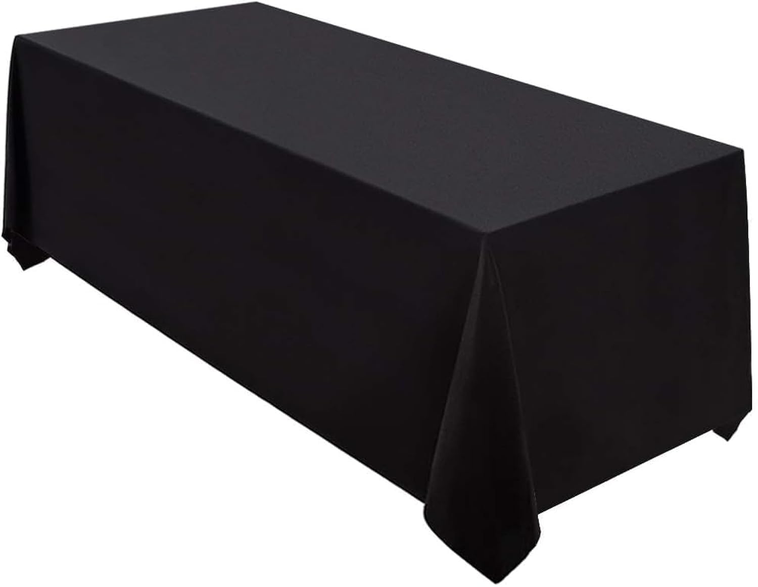 MaoyuesWashable Tablecloth Selected Wrinkle Resistant Polyester Tablecloth, Suitable for Dining, Parties, Table Cloth Rectangular Table Cloth ，Cloth Suitable for Kitchen Dining (140 x 179 cm, Black)