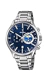Wasserdicht: bis 10 bars Festina Herren Chronograph Quarz Uhr mit Edelstahl Armband F6852/2
