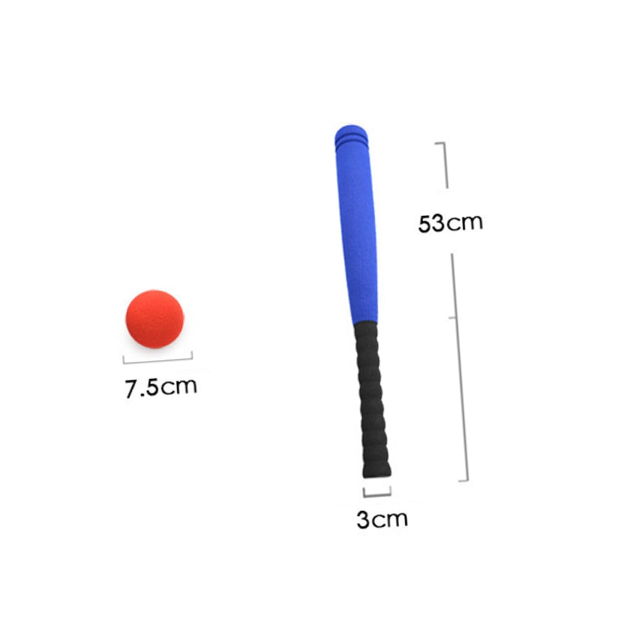 ERINGOGO Baseball Bat with Ball Safe for Outdoor Fun for Sports Play Blue Random Ball Color Lightweight and Easy to Carry