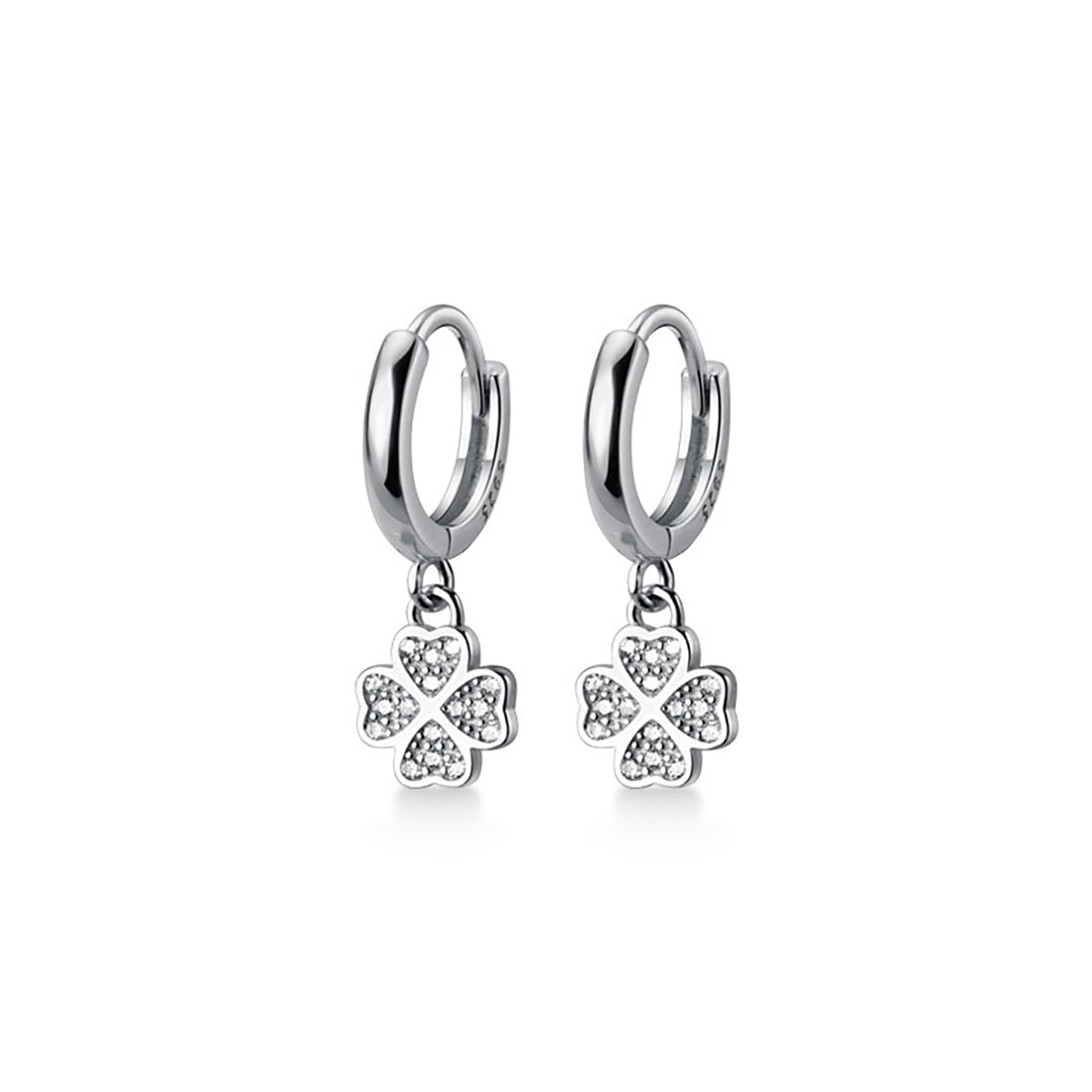 SLUYNZ 925 Sterling Silber CZ Ohrclips Knorpel Ohrringe Ohne