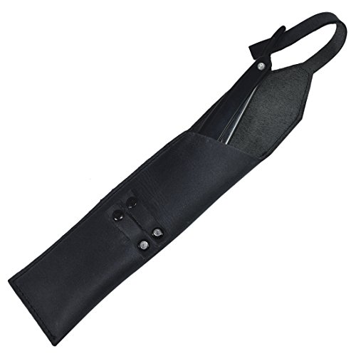 Rustic Leather Straight Razor Case Handmade by Hide & Drink :: Charcoal Black