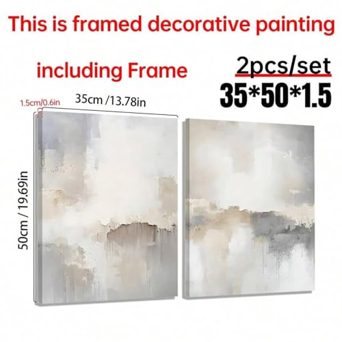 Affiches minimalistes modernes de décoration murale abstraite neutre XINBAO en toile grise - 7