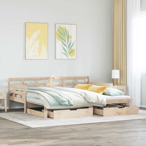 UJCHVHN Jardín casero, sofá cama con nido y cajones sin colchón 80 x 200 cm