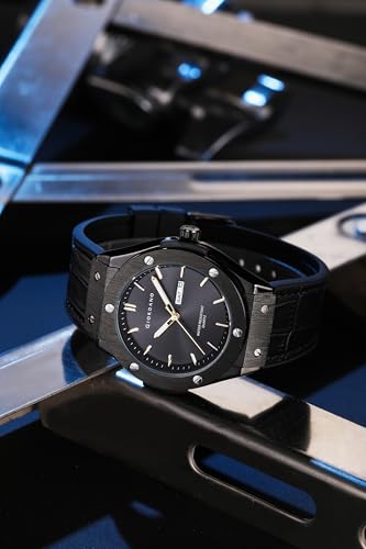 Image of Giordano Analog Watch for Men Round Dial with Leather Band, Day-Date Function and Quartz Movement