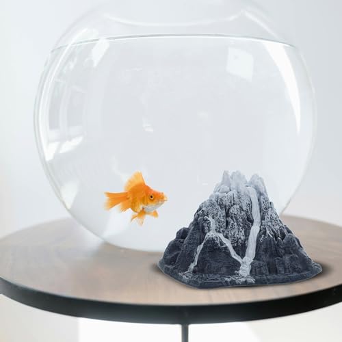 Image of POPETPOP Mini Snow Mountain Prop for Fish Tank Landscaping Aquarium Decoration Lifelike Snow Mountain Model Enhances Natural Beauty for Fish and Water Quality