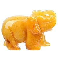 Elefantino Di Diaspro Fiamma Ouubuuy - Portafortuna, Meditazione, Decorazione