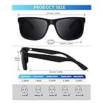 KALIYADI Sunglasses Men Polarized Sun glasses for Mens Womens Classic Matte Black Frame UV Protection 3pack - Image 5