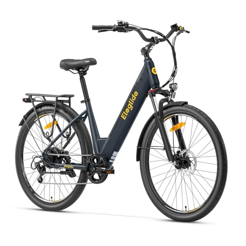 Eleglide Bicicleta Eléctrica T2 De 27,5 , Con Frenos De Disco Hidráulicos, Batería De 36 V Y 13 Ah, Autonomía De 100 Km, Cambio De 7 Velocidades, Bicicleta Eléctrica Para Ciudad Eleglide Bicicleta Eléctrica T2 De 27,5 , Con Frenos De Disco Hidráulicos, Batería De 36 V Y 13 Ah, Autonomía De 100 Km, Cambio De 7 Velocidades, Bicicleta Eléctrica Para Ciudad