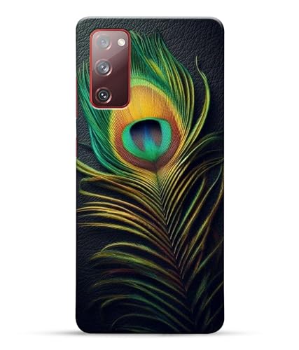 Image of Peacock Feather Mor Pankh Printed Hard Back Case Cover Compatible for Samsung Galaxy S20 FE 5G / Samsung S20 FE 5G (Multicolor) - D1671