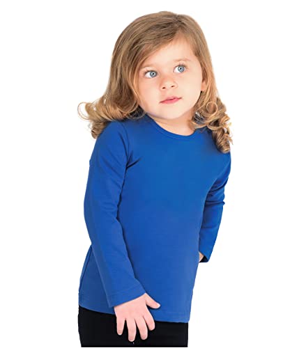 Image of Lilax Girls' Basic Long Sleeve Round Neck Cotton T-Shirt