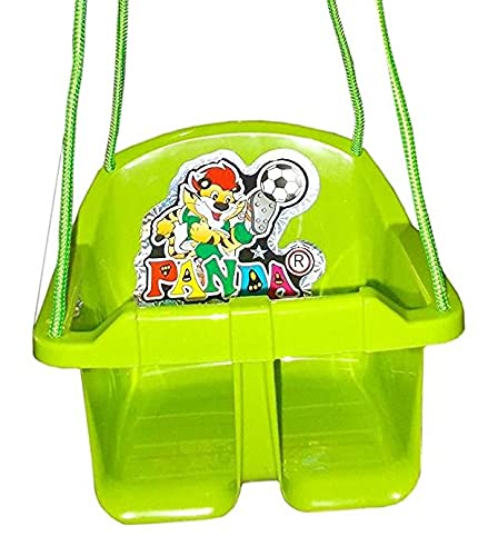 Goyal'S Eco Baby Plastic Swing With Long Ropes (Green) - 37 Cm, 33 Cm, 26 Cm