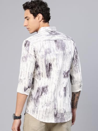 Image of Majestic Man Stylish Abstract Print Casual Shirt - Pure Cotton| Full Sleeve | Trendy & Comfortable