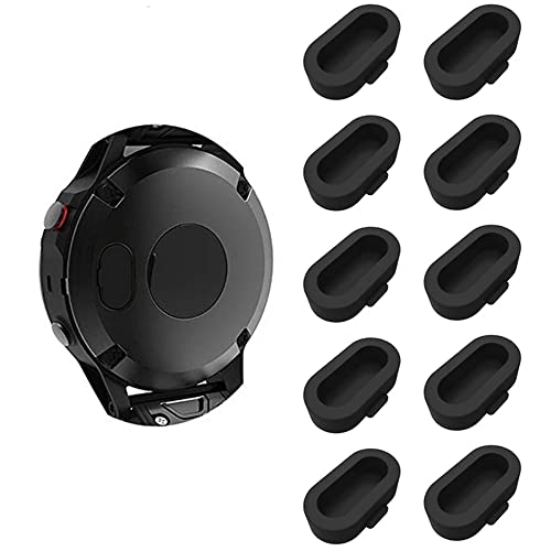 PINHEN Tapones Anti Polvo Compatible con Garmin Fenix 7 7S 7X 6S 6 6X 5S 5 5X/Instinct 2/EPIX/Venu 2 Plus/Vivomove Sport,10 Piezas Silicona Protector Puerto Cargador Tapones Anti Polvo
