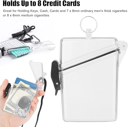 Estojo transparente transparente à prova d'água para crachá de cartão de identificação, estojo espo