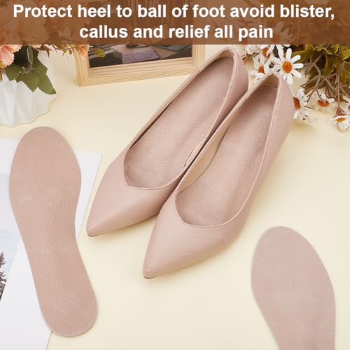 3 pares de plantillas de cuero autoadhesivas para tacones altos mujer miniatura 4