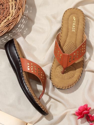Image of TRASE Slippers for Women Stylish Flat | Comfortable Orthopedic Soft Chappals | Lightweight Ortho Footwear for Ladies