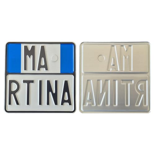 TARGA PERSONALIZZATA: Personalizza la tua targa con lettere e numeri a scelta. Ideale tra gli accessori personalizzabili