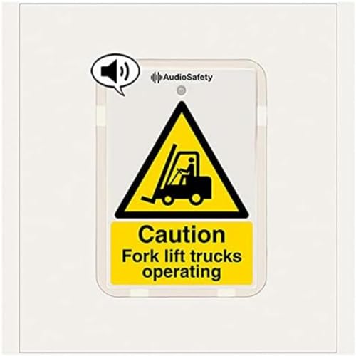 Señal de seguridad para horquillas elevadoras en plástico rígido duradero de 225 x 336 mm