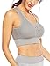 SEASUM Women's Longline Sport Bra Seamless Yoga Crop Top Medium-Low Support Workout Bra S