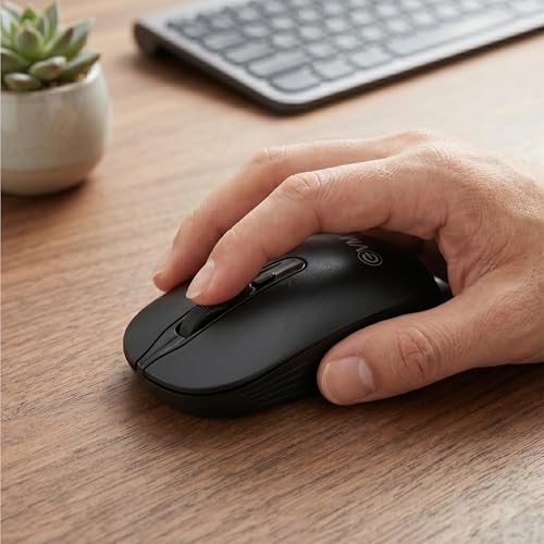 Image of EVM Wireless Keyboard Mouse Combo with USB Nano Receiver | Full-Size 105-Key Keyboard | 10m Wireless Range | DPI Adjustable Optical Mouse | for Laptop, Desktop & Mac | (WLK-018 & EWLM-450-Black)