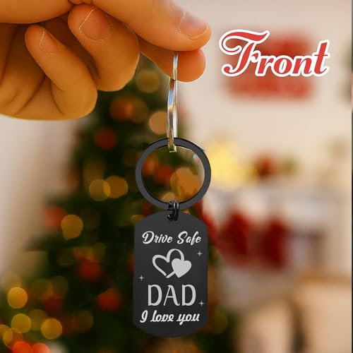 Image of Drive Safe Dad Keychain - I Love You Gift from Daughter or Son, Birthday, Father's Day, Christmas