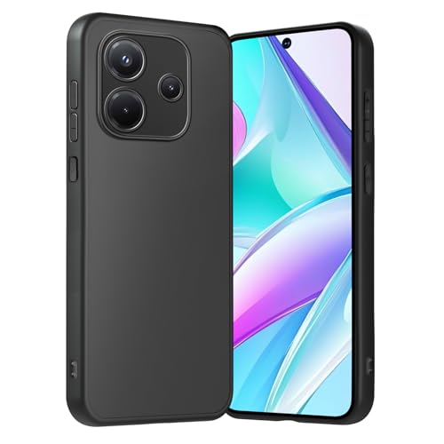 Handyhülle für Xiaomi Redmi Note 14 5G Hülle mit Kameraschutz Stoßfest Kratzfest Extrem Haltbarkeit Fallschutz Schutzhülle Anti-Fingerabdruck Unterstützt kabelloses Laden für Note 14 Case Schwarz