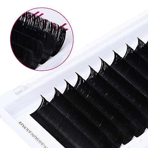 Fadlash Eyelash Extensions Lashes D Curl Lash Extensions Mixed Tray 15-20Mm 0.07 Soft Easy Fan Volume Lashes Supplies (0.07-D, 15~20Mm Mix) #TOP5