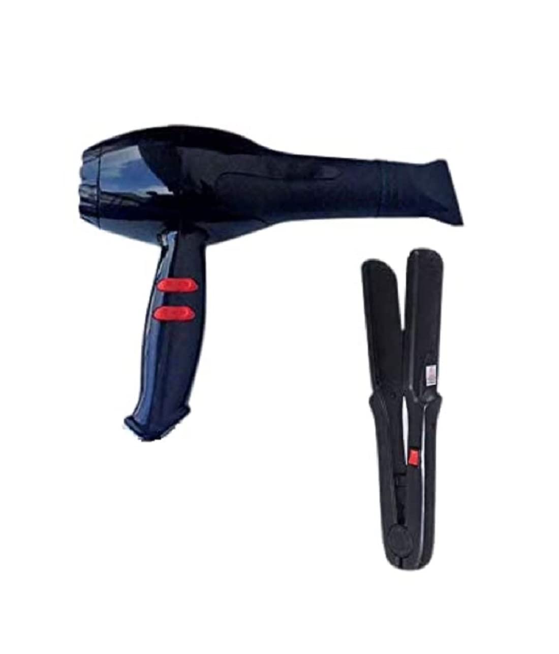Arzet Combo Of 1800W Professional Salon Hair Dryer|2 Speed 3 Heat Settings Cool Button With Ac Motor|Concentrator Nozzle & Hair Straightener With Ceramic Plates & Quick…