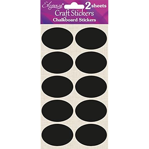 Eleganza Small Oval Chalkboard Stickers Cover