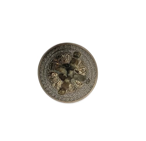 Cloche de méditation bouddhiste faite main en laiton de 14,2 cm - 7