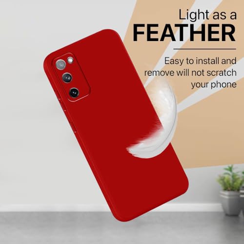 Image of Back Cover for Samsung Galaxy S20 FE 5G / 4G | Full Camera Protection | Premium Liquid Silicon Case | Flexible Bumper Case for Samsung Galaxy S20 FE 5G / 4G (Red)