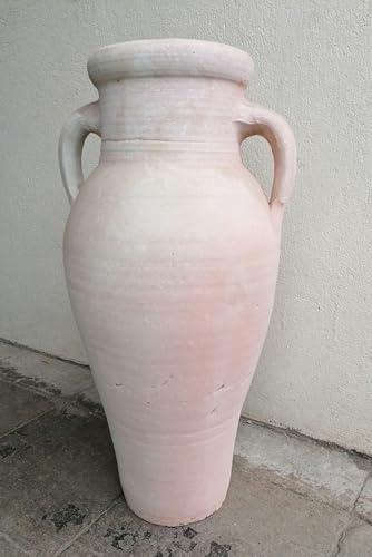 B-Ware !! Einzelstück große Amphore (Originalbilder) ca. 60 cm aus leicht rötlichen Terracotta Terrakotta mit 2 Henkeln Garten Landhaus Vase Deko Vintage Mediterran