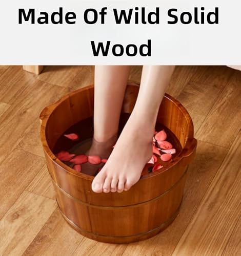 Balde de Madera Natural para Spa de Pies con Tapa miniatura 2