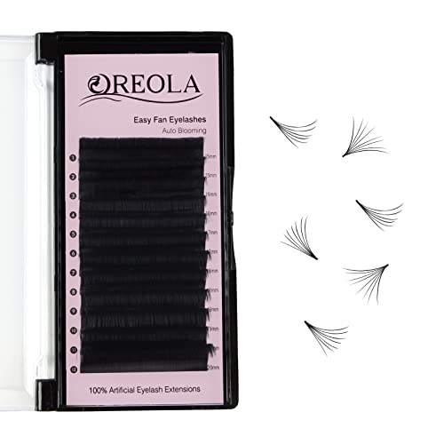 Oreola Easy Fan Lashes D Curl Volume Eyelashes Handmade Auto Fan Fast Blooming Artificial Eye lashes 2D 3D 4D 5D 6D 0.07 15-20mm