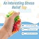 Deepton 6 Stück Farbe Stringy Balls, Wuschelbal 9cm, Sensory Fidget Balls, Mitgebsel Kindergeburtstag 6, 7, 8, 9,10 Jahre, Weiche Regenbogen Pom Bouncy Stress Ball für Familienspiele, Freundesspiele