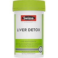 Swisse Ultiboost Liver Detox - with Milk Thistle, Globe Artichoke & Turmeric For Liver Health Support - 200 Tablets