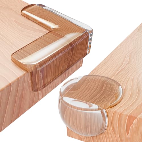 Corner Protectors - 12 Pack Baby Proofing Table Protector | Clear Kids Bumper | Safety Edge Proof | Cover for Sharp Table Corners | Child Protection | Plastic Guards | Silicone Bumpers | Pre-Taped