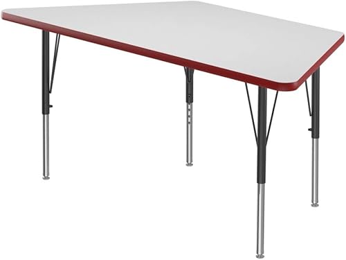 Miniatura 13 de Correll - Mesa rectangular de 24 x 36 pulgadas, mesa de actividades superior de borrado en seco, altura ajustable (19 a 29), laminado de alta
