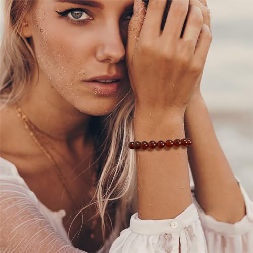 Citrine-Bracelet-for-Women-8mm-Real-Crystal-Yellow-Citrine-Bead-Bracelet-Natural-Stone-Bracelet-Stretch-Gemstone-Bracelets-Citrine-Jewelry-for-Women-Girls