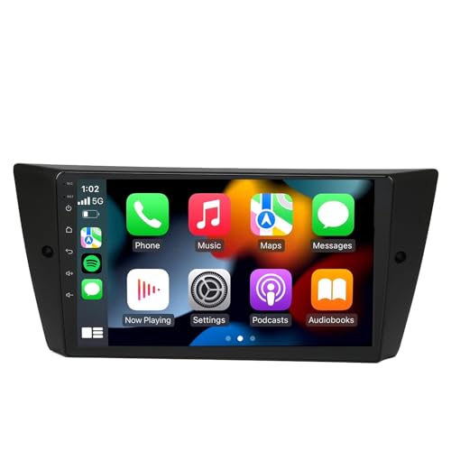 Car Audio Systems, 9in Touchscreen Car Stereo Receiver forAuto CarPlayGPS Navigation with 27 UI, Fit for E90 E91 E92 E93