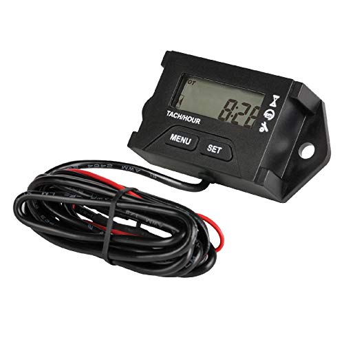 Jayron JR-HM059 cuentarrevoluciones Digital Tac�metro,Recordatorio de Mantenimiento, Recordatorio de RPM,para generador,cortac�sped,Motocicletas,ATV,Motores Marinos,Tractores