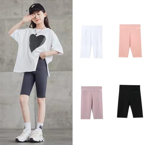 Girls Athletic Biker Shorts High Waisted Breathable Stretchy Yoga Volleyball Shorts Kids Compression Dance Gymnastics Shorts3