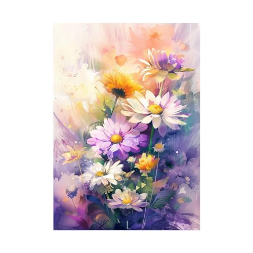 Tableau decoration murale peinture vegetale moderne 70x90cm sans cadre pour salon