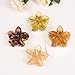 Flower Hair Clips for Women, 4 Pcs Neutral Color Hawaiian Flower Hair Claw Clips, Cute Large Hibiscus Hair Claw Decorative Accessories For Thick and Thin Hair