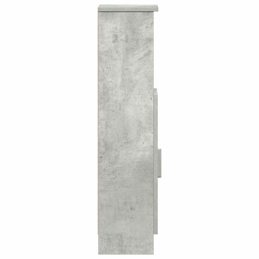 vidaXL Mobile da Bagno con Portarotolo Grigio Cemento 20,5x22x90 cm
