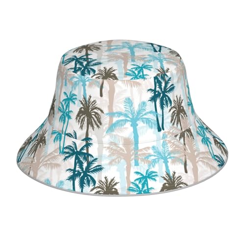 Image of Bucket Hat Beach Summer Sun Hat Reversible Fisherman Hats Double Sided Wearing for Women Men Boys Girls