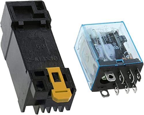 Relé de potencia LY2NJ HH62P AC 12V de 8 pines con base de conexión incluida 6