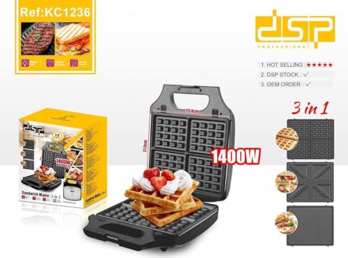 Generic-DSP-KC1236-3-in-1-Waffle-Maker-1400W