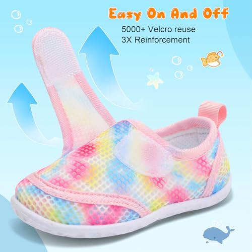 Image of FEETCITY Toddler Water Shoes Boys Girls Swim Shoes Quick Dry Kids Aqua Socks Barefoot for Beach Swimming Pool